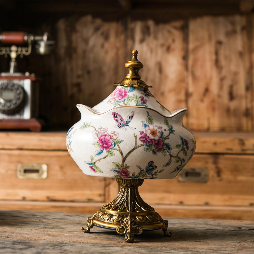 American Retro Ceramic Storage Jar Crafts, European General Jar Ornaments