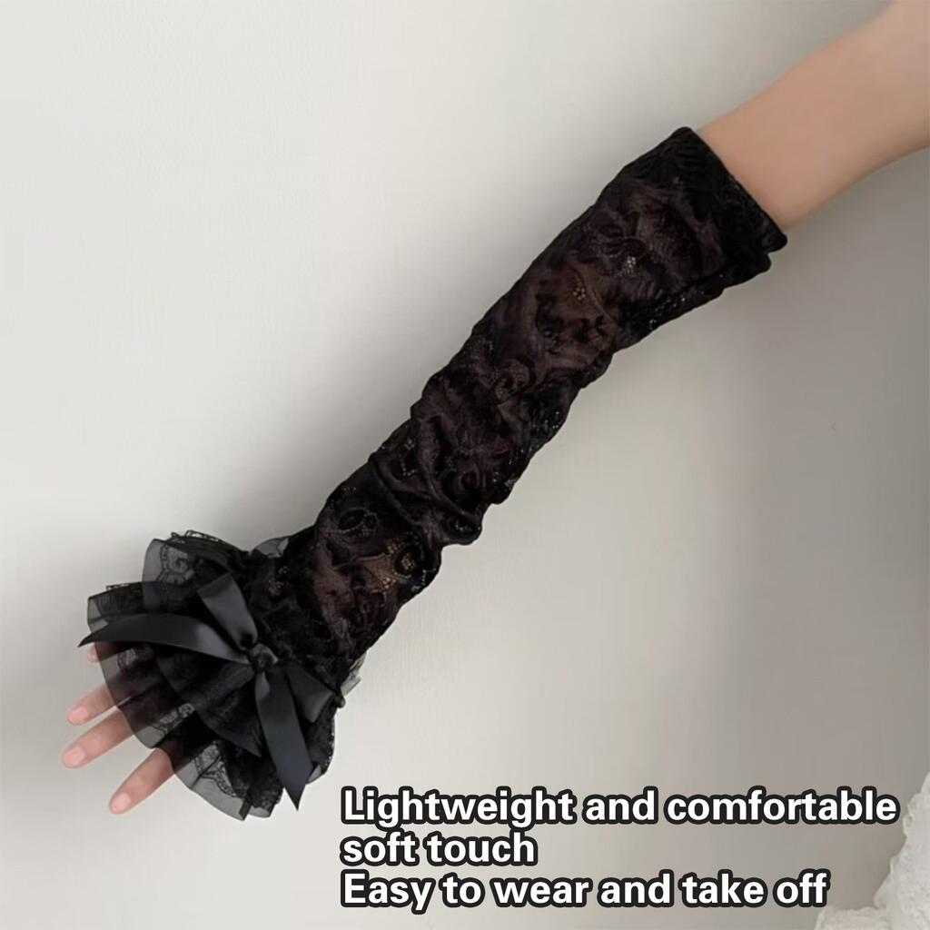 Bride Gloves Wrist Warmer Gloves Lace For Halloween Fingerless Gloves Wrist Warmer Sleeve Winter for Teens