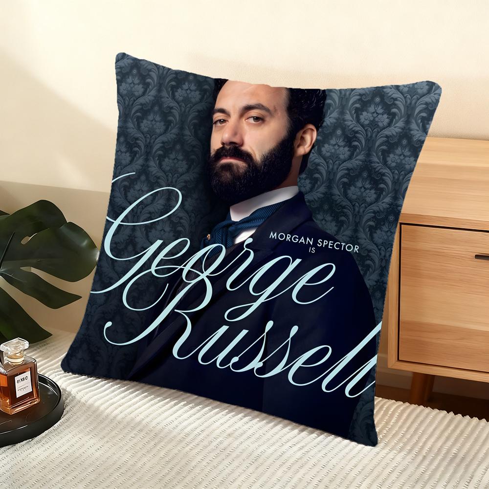 Cushion Cover Silky Short Plush Home Sofa Cushion Cover - Invisible Zipper Home Decoration The Gilded Age TV Series