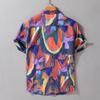 Men's Trendy Design Print Short Sleeve Beach Shirt - Comfortable, Breathable, Youth Casual Style