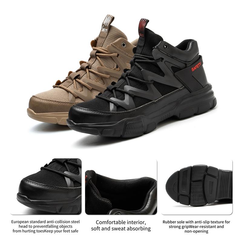 Autumn Work Safety Shoes Men Safety Boots Anti-smash Anti-stab Work Shoes Sneakers Steel Toe Shoes Male Work Boot Indestructible