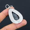Friendship Day Sale 925 Silver Black Fossil Coral Stone Birthday Pendant Jewelry