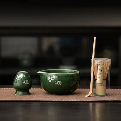 Azure Stein Matcha Handgefertigt Zuhause Leicht zu Reinigen Tee-Set Werkzeugständer Kit Schale Besen Schaufel Geschenk Zeremonie Traditionell Chinesisches Zubehör
