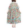 Summer Printed Short Sleeved Round Neck Dress for Women