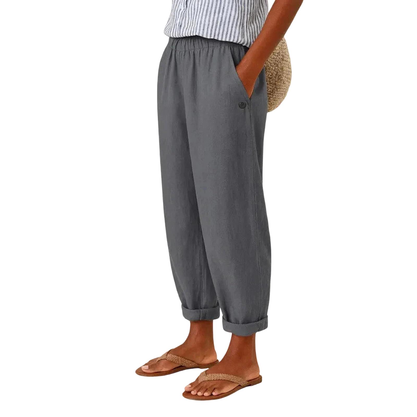 

Ladies Color Casual Fashionable Breathable Loose Pants XL