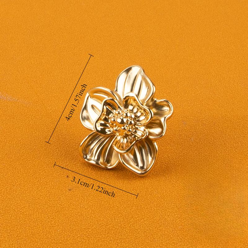 Petal Shaped, Single Hole Handle, Antique, New Chinese Style, Zinc Alloy, Small Handle, Light Luxury, Cabinet Door Drawer, Shaped Handle