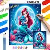 Ariel and Stitch Oil Painting Art Painting Kit Handmade Diy Gift Home Decoration Wall Decor Craft Supplies Painting by Numbers Set