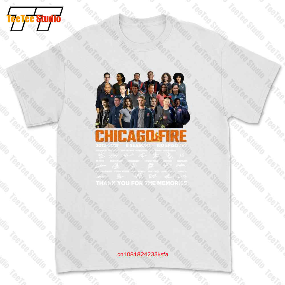 

Chicago Fire 2021 2021 8 сезонов 180 эпизодов с подписями Спасибо за воспоминания Футболка Футболка XMDC Унисекс 3XL
