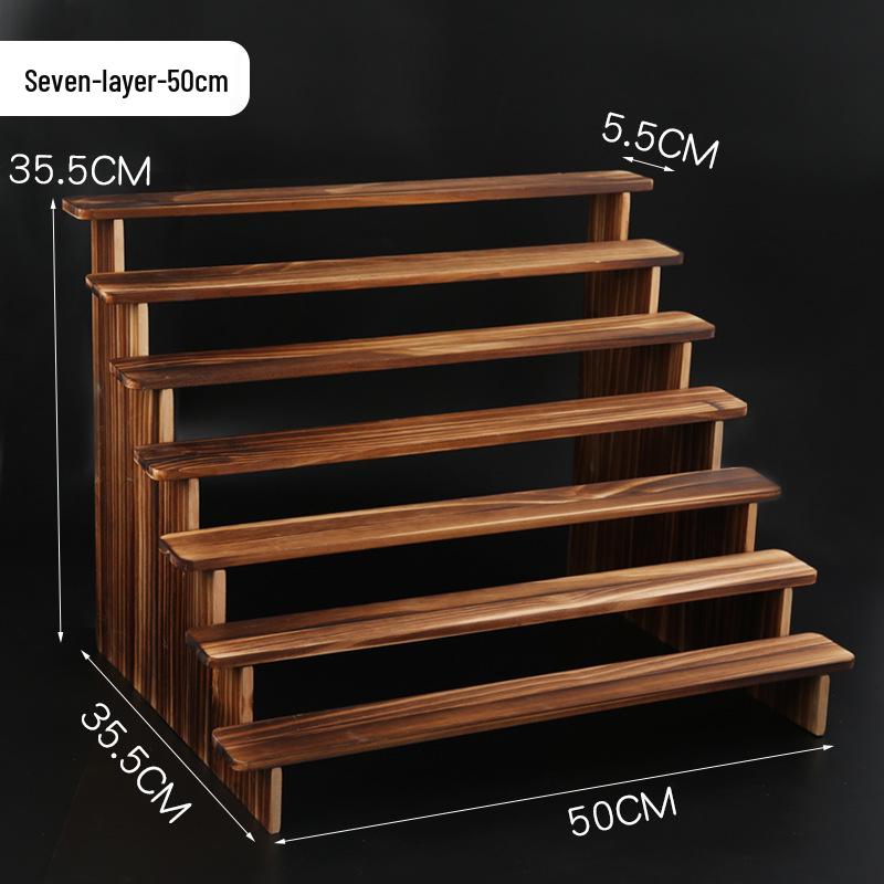 Solid Wood Display Rack for Action Figures, Collectibles, and Succulents