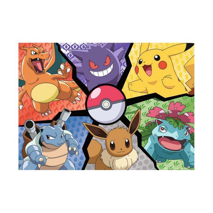 Puzzle 100 pièces : pokémon : pikachu, evoli et compagnie