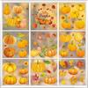 A44Z-Thanksgiving Glass Stickers Decoration Thanksgiving Decoration Stickers Double-Sided Printing