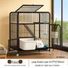 Foldable Indoor Cat Cage with Toilet – Space-Saving Cat House and Balcony for Small Apartments