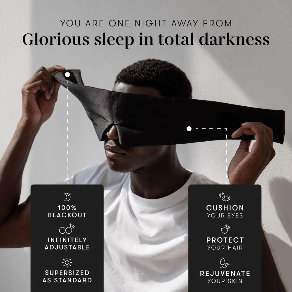 Soft Sleeping Mask Eyepatch Adjustable Headband Eyeshade Patch  for Travel & Nap