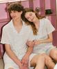 [Pink Zone] Tartan Check Vanilla Short-Sleeve Collar Couple Two-Piece Pajama Set [Shipped from Korea] 100% Authentic