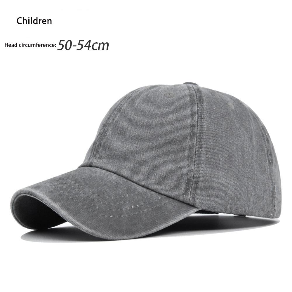 New Solid Children Summer Cap Women Ponytail Baseball Cap Hats Men Baseball Cap Cotton Outdoor Simple Vintage Visor Casual Cap