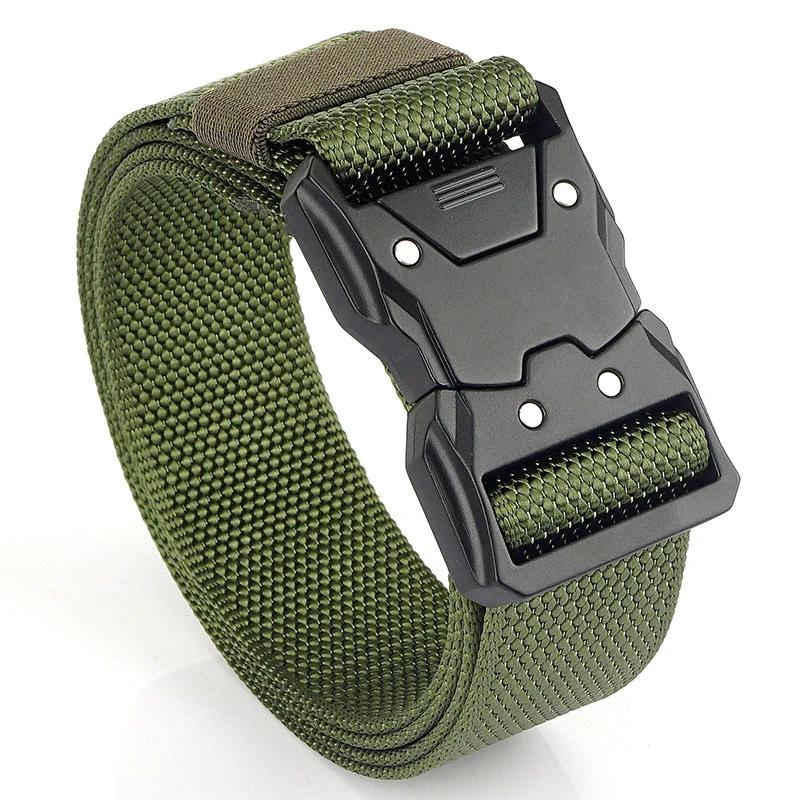 1pc Men's Belt Outdoor Tactical Belt Multi-Function Buckle Nylon Belt High Quality Alloy Buckle Belt Sports Canvas Neutral Belts