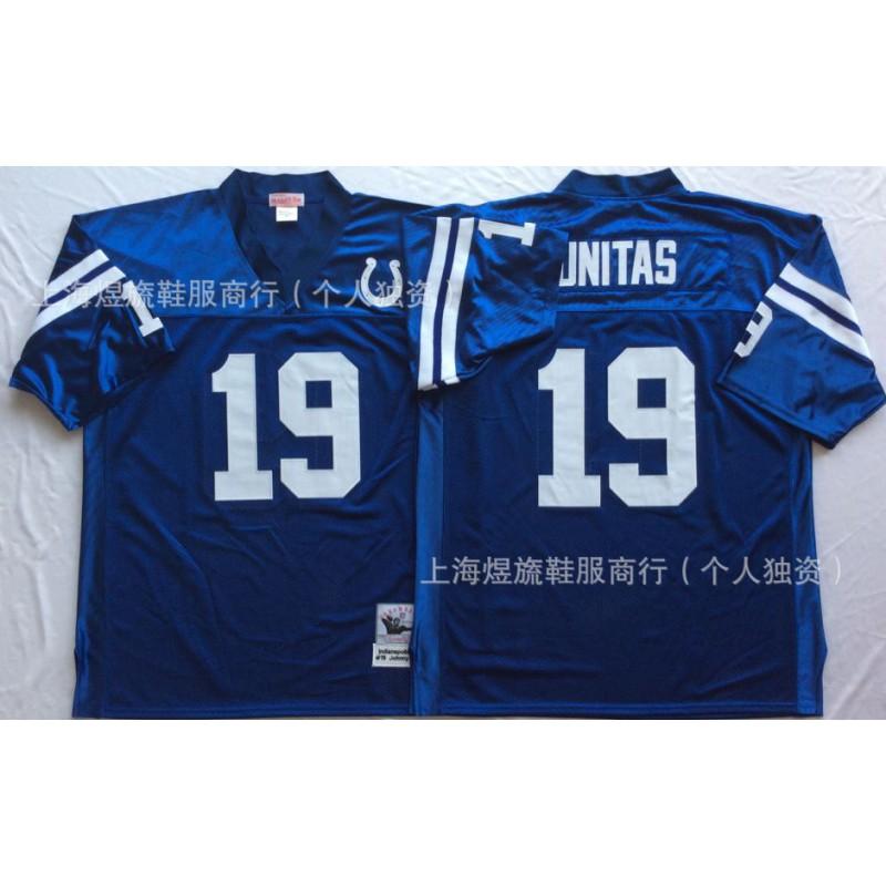 Indianapolis Colts Vintage Football Jersey Cotton Embroidered NFL Team Apparel Men Fans