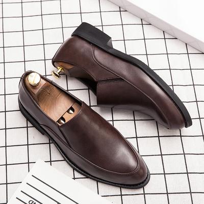 Mens Shoes Formal Dress Casual Leather Brown Black Designer Elegant Luxury Men Suit Shoes Wedding Driving Dropshipping Fashion