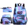 Demon Hunter Girl Group Backpack Kpop Backpack Digital Color Printing Boys And Girls School Bag Shoulder Bag Three-Piece Set
