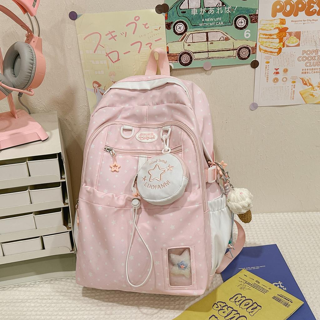 Zaino grande capacità zaino scolastico femminile studente universitario versione coreana zaino per computer da campus ragazza carino dolce zaino per scuola media