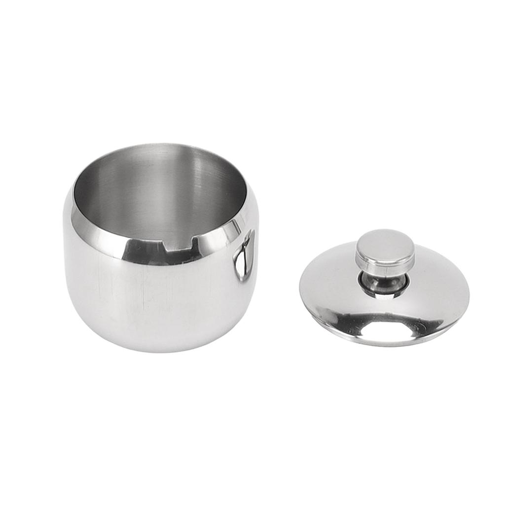 Condiment Jar with Lid 304 Stainless Steel Seasoning Container Pot for Spice Salt Sugar