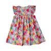 Tulip Sweet Round Neck Girls' Summer Dress with Small Flutter Sleeves, Cotton Princess Style - Stylish Children's Clothing for 2026.