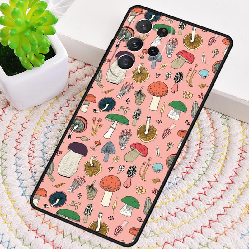 Psychedelic Mushrooms Florals Phone Case For Samsung Galaxy Note 10 Pro S26 S25 S24 S23 S22 Ultra Plus S21 FE S20 Cover