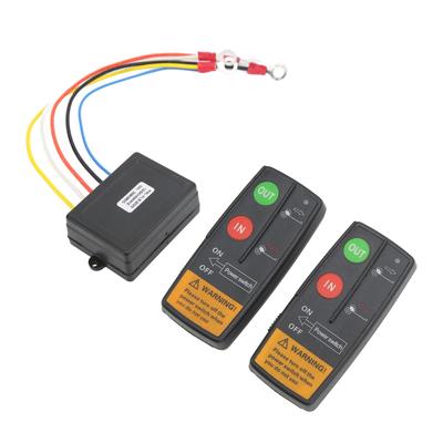 Wireless Winch Remote Control Kit, 75-Foot Range, 12V/24V High Sensitivity Universal Winch Controller for Cars, ATVs, and Trucks