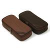 LOONLOON 664 Wood Pencil Large Wood Grain Case, Brown, Capacity, Stylish, Two-story, Multi-functional,
