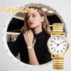 Simple Analog Watch with Water One Size Fits Stainless Steel Quartz Gold or Silver Perfect Gift for or Day Women's Resistance Most, Strap, Movement,