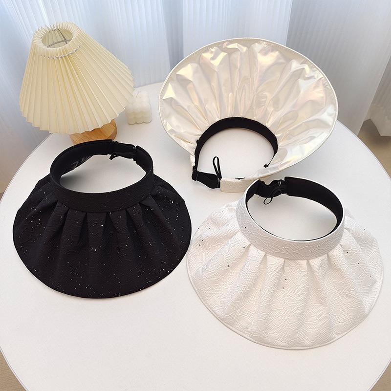 Empty Top Hat Women's Summer UV Protection Sunshade Sunscreen Hat Large Brim Foldable Cycling Sun Hat