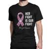 Fight Is Our Fight Breast Cancers  T Shirt Beach  Cotton T-Shirts For Man Popular Printed Tee Shirt Short-Sleeved Aesthetic Tees