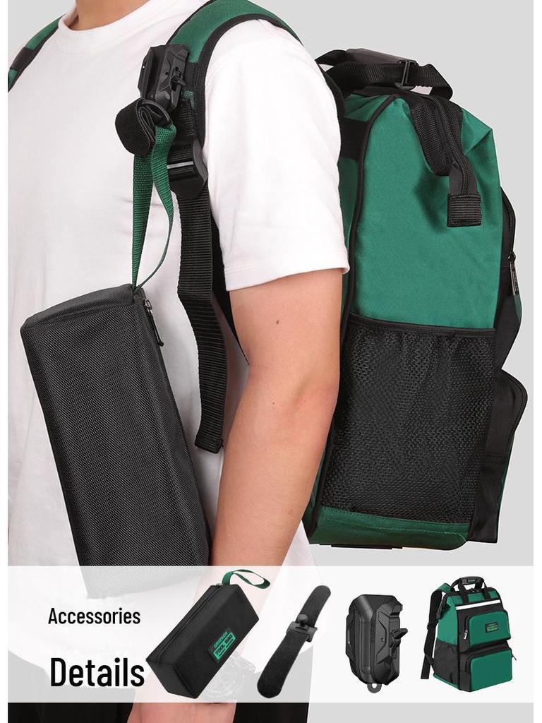 Green Forest Waterproof Tool Belt - Plumber's Portable Multifunctional Waist Bag for Construction and Maintenance