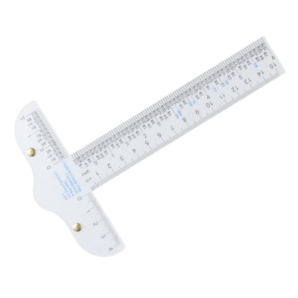 Clear Easy Reference While Crafting Graduated T-Ruler Inch Metric T-Square 6" T-Square Ruler
