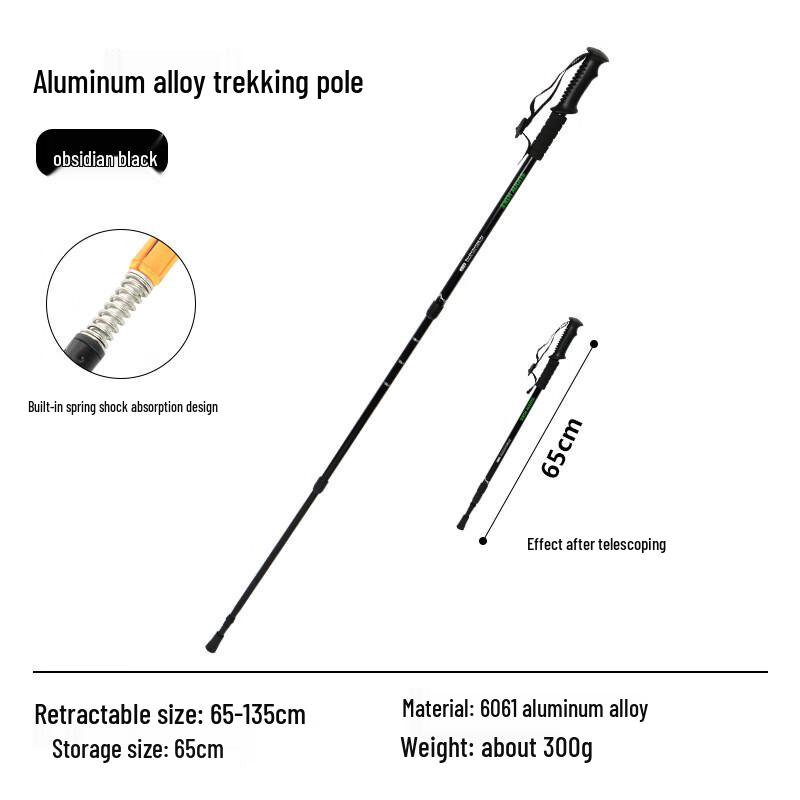 Professional Outdoor Aluminum Alloy Telescopic Trekking Pole