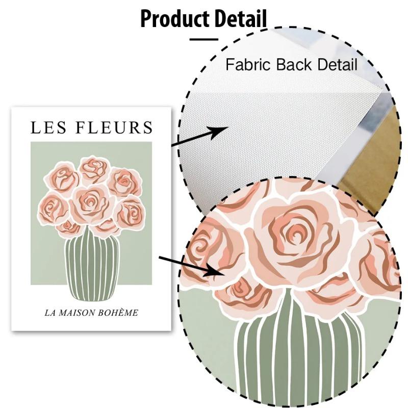 Abstract Nordic Rose Daisy Rainbow Sun Geometry Shapes Wall Art Posters Prints Canvas Painting Pictures For Living Room Decor