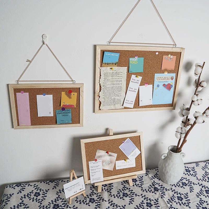 Pine Frame Bulletin Board Suitable For Message Photo Wall Background Board Hanging Cork Board Hanging Corkboard Message Board