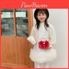 Whimsical Pu Handbag For Kids With Eyecatching Bows And Charming Floral Elements