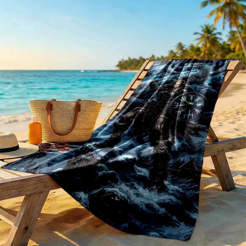 Gothic Style Beach Towel High Absorbency & Quick-Dry Comfortable Lightweight Suitable for Sports, Travel, Swimming, Yoga, Bathroom, Beach, And Pool