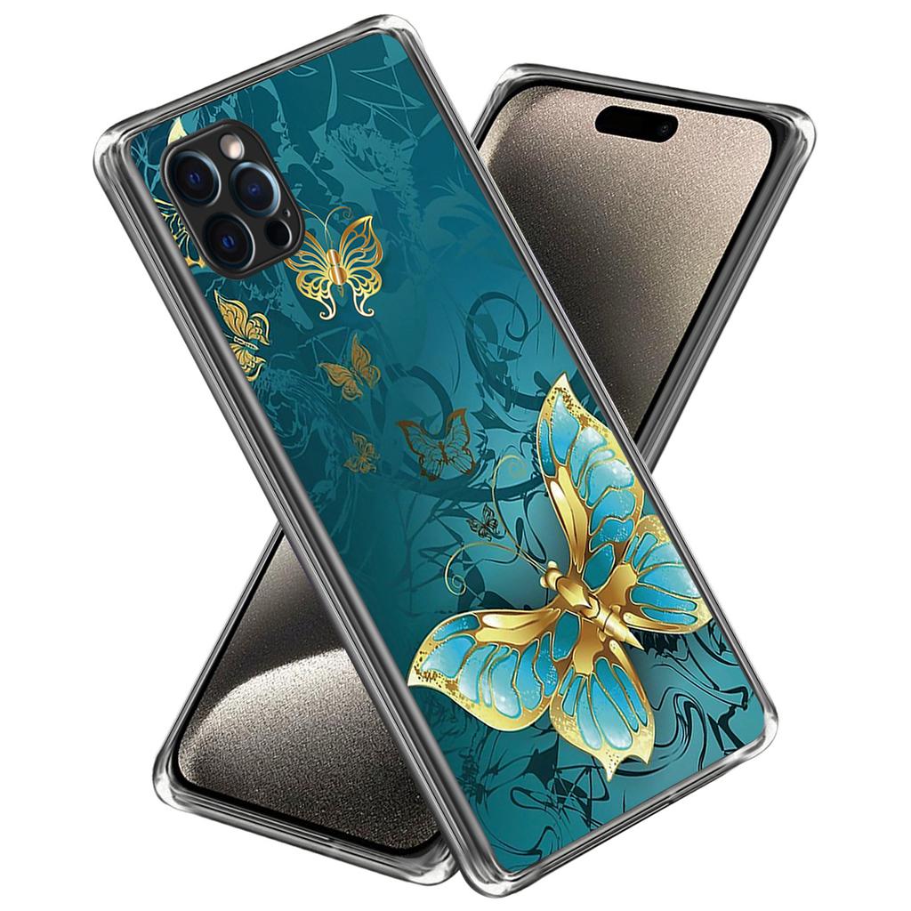 For iPhone 16 Pro Case Pattern Printed Shockproof TPU Phone Cover