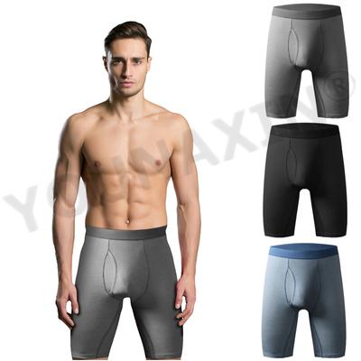 1 db Férfi Fehérnemű Pamut Bugyi Sport Boxeralsó Hosszú Alsónadrág Kényelmes Férfi Kopásálló Lábú Alsónadrág L XL XXL XXXL