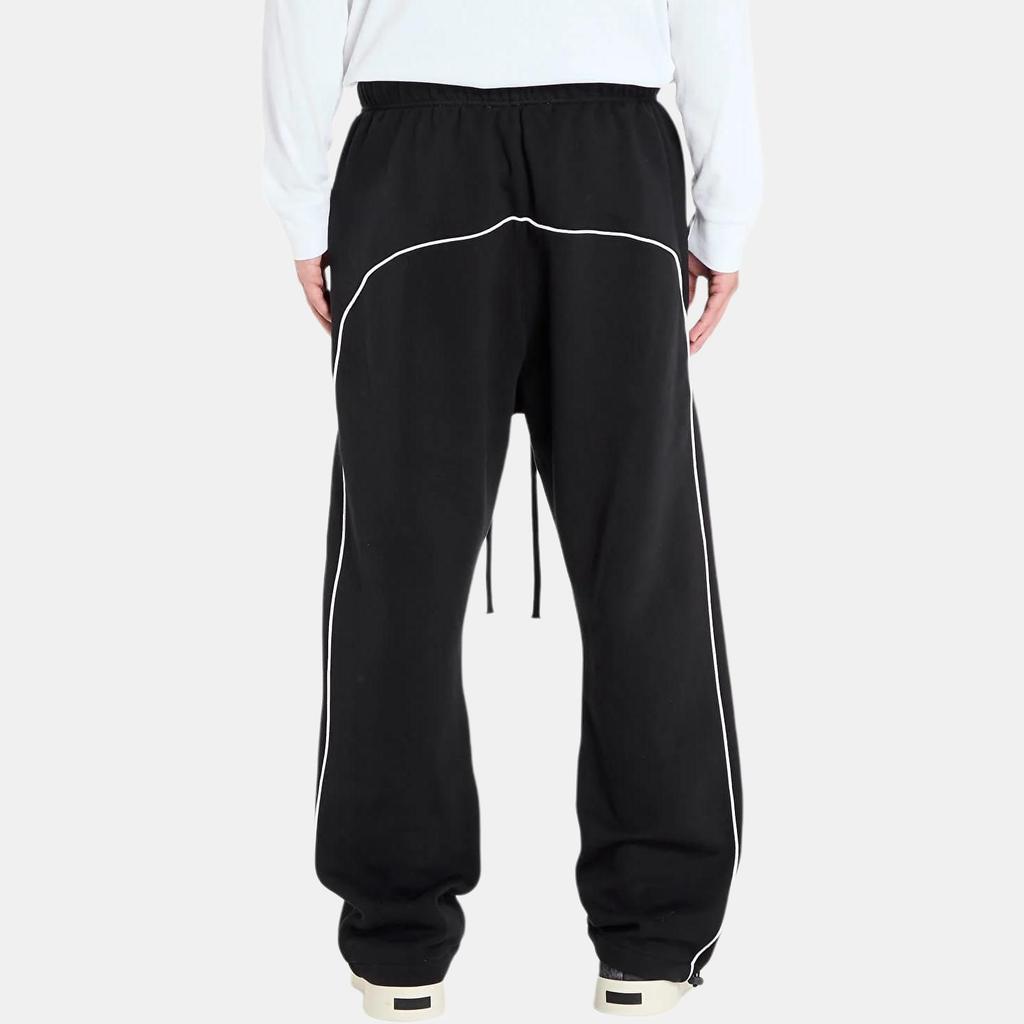 Fear of God Essentials Relaxed Sweatpants With Piping Jet Black/Cloud White Men Bottoms 130SP258060F