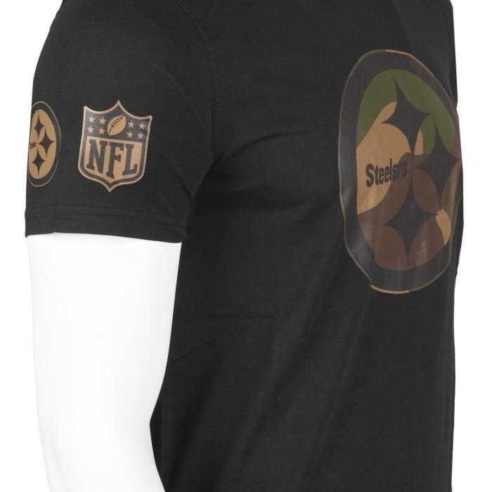 T-shirt NFL Pittsburgh Steelers New Era Noir / Wood Camo - Homme