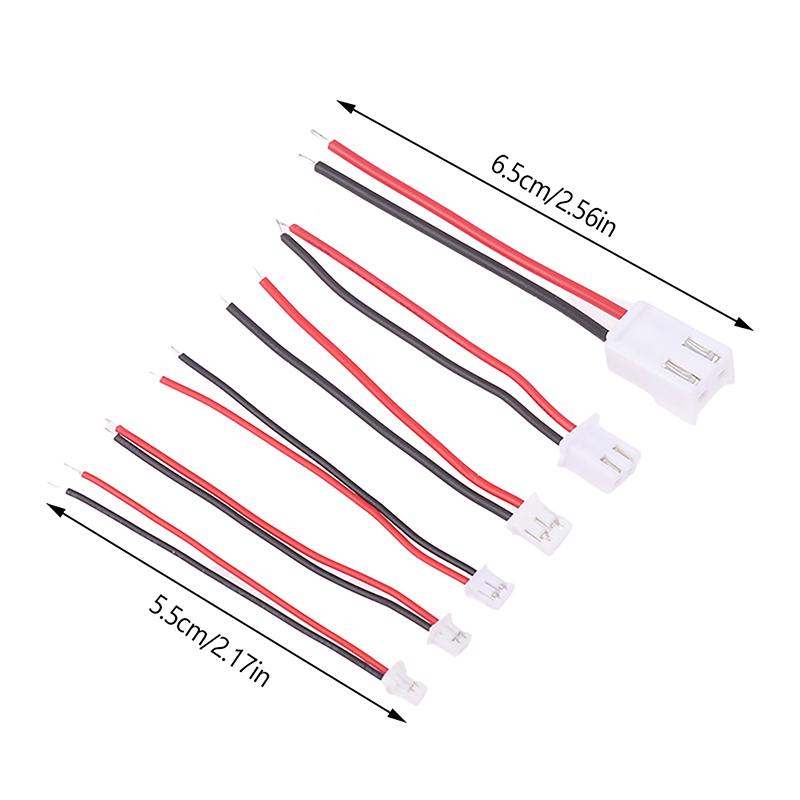 10 stk Små Mini Jst 1.0/1.25/1.5/2.0/2.54/3.96Mm Ph 2.0Mm Xh 2.54Mm 2 Pins Hann Hunn Plugg Jack Kontakt Kabel Ledning