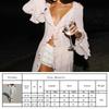 V Neck Summer Beach Cover Up Ruffled Swimsuit Cover Up Dress Fashion Beach Dress  for Women