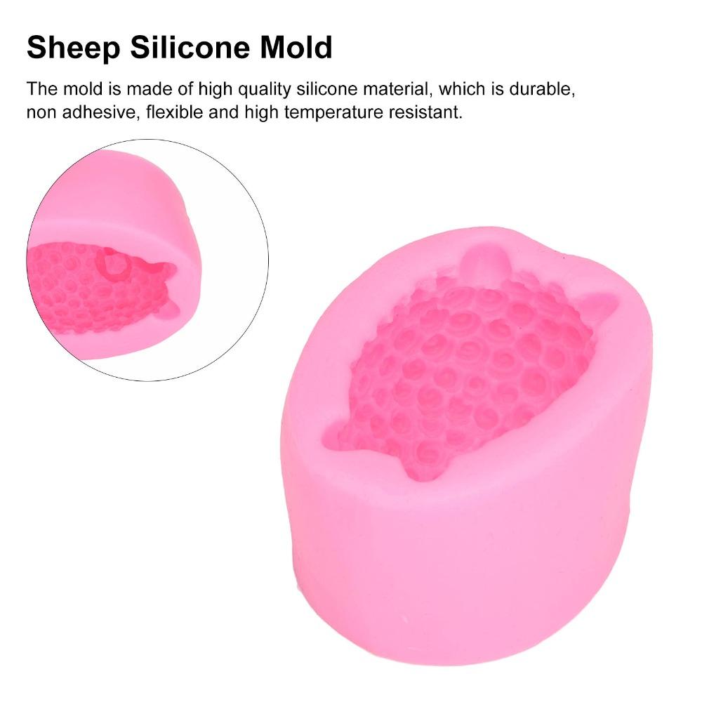 Three Dimensional Silicone Mold Fondant Mold DIY Hand Made Sheep Shape Mold 8.5 x 6.8 x 5cm Pink Chocolate Mold Chocolate Making