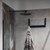 SHOWER CABIN HANGER, Quadruple Towel Hook, Black Steel