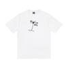 Camiseta de Algodón Unisex de Corte Holgado con Estampado de Letras Camiseta Casual de Manga Corta para Adolescentes y Adultos