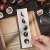 Set of 8 Decorative Wooden Stamps Featuring Mountain And Moon Designs, Perfect for Crafts And Vintage Diary Embellishments.