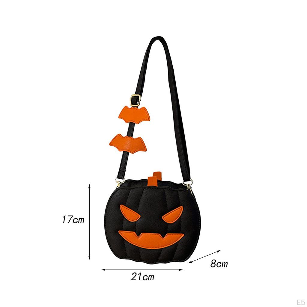 Pumpkin Crossbody Bags Women Shoulder Bag PU Leather Pouch Satchel Handbag Purse Tote for